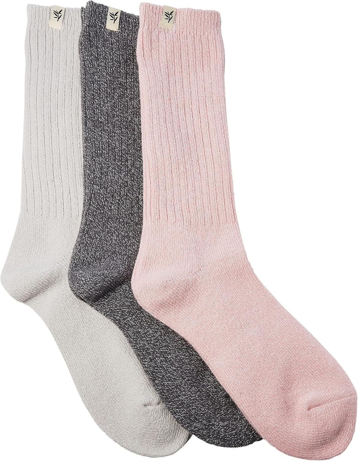 Amazon.com: Cozy Earth Lounge Socks (Blush, Cloud, & Slate Grey, XS/S (Shoe Size 5-7)) : Clothing... | Amazon (US)