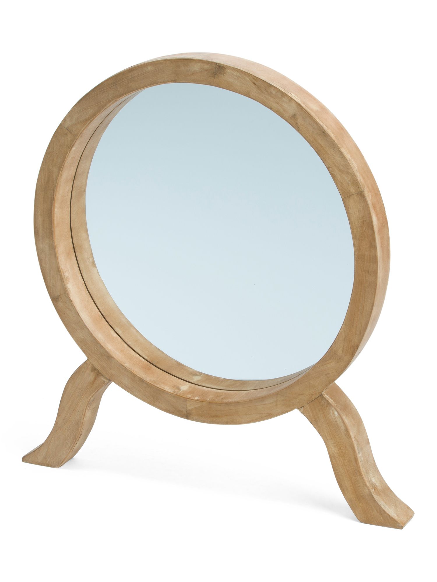 Round Wooden Table Mirror | TJ Maxx