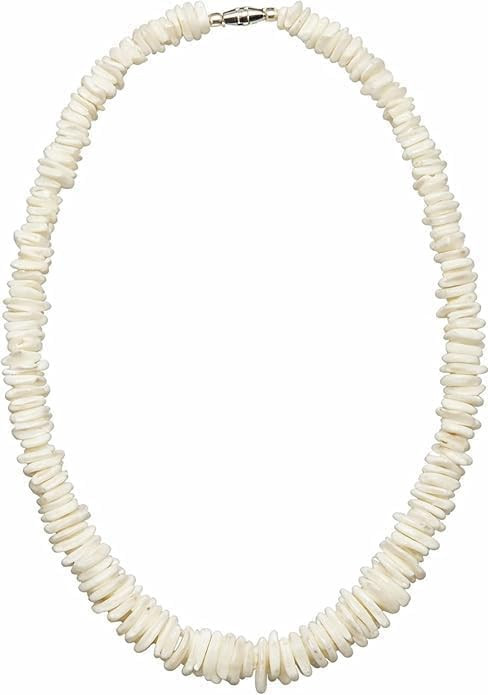 Native Treasure Puka Shell Necklace for Men and Women, White Rose Clam Shell Chips, Tropical Surf... | Amazon (US)