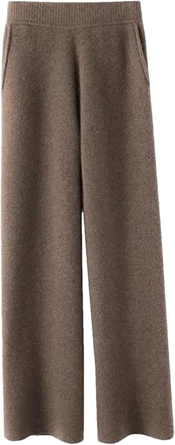 Dvbfufv Women Fall Winter Wool Knitted Pants Women Korean Fashion High Waist Wide Leg Sweatpants ... | Amazon (US)