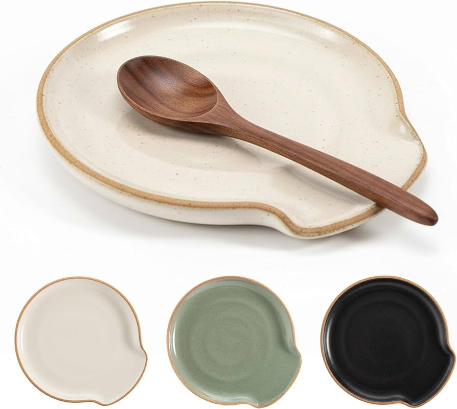 Beautiful Ceramic Spoon Rest for Stove Top - Perfectly Sized Spoon Holder for Your Kitchen Counte... | Amazon (US)