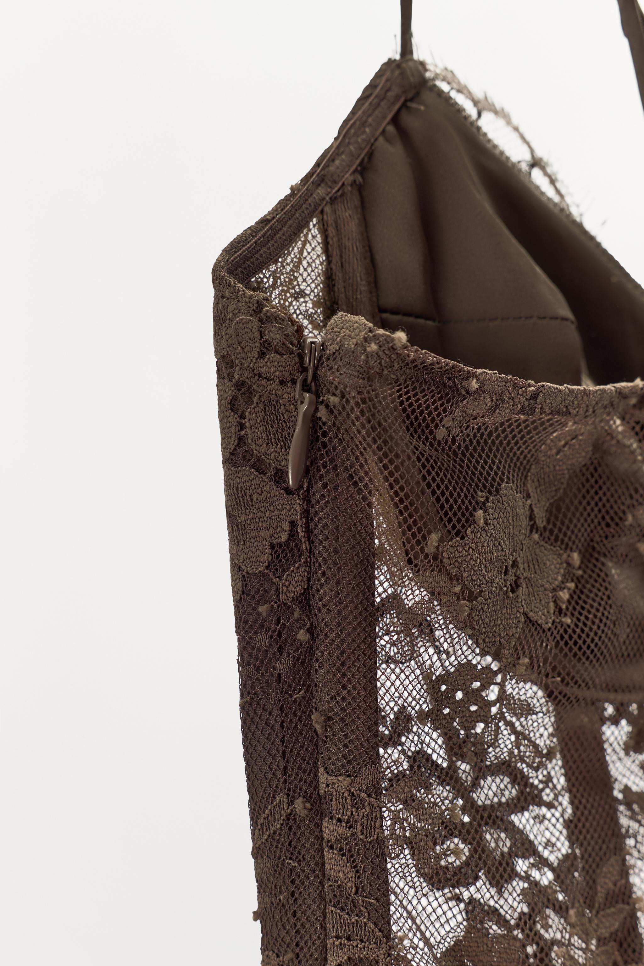 LACE DRESS WITH HOOPS AND STRAPS | Zara UK