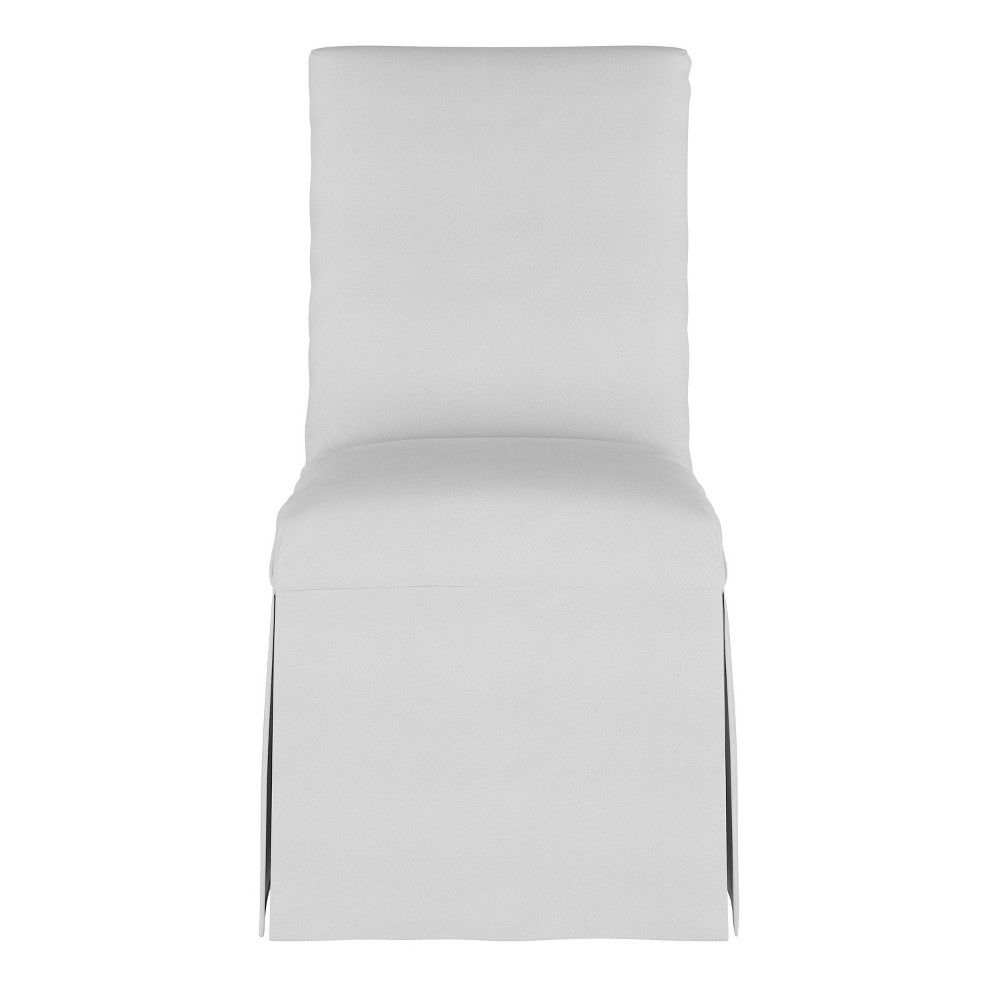 Skirted Slipcover Dining Chair Twill White - Simply Shabby Chic | Target