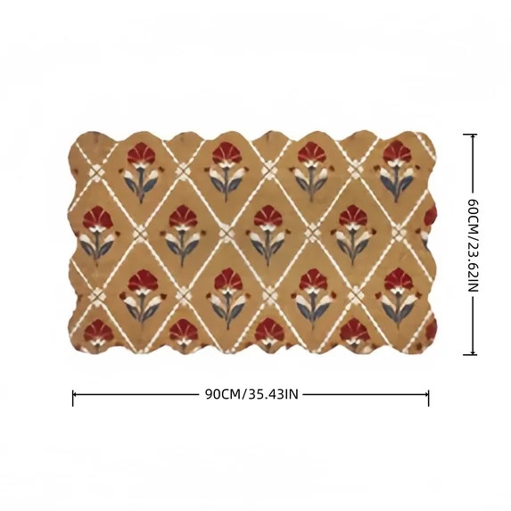 Floral Coir Outdoor Doormat, 35"x24" Red Blue White 250th Anniversary Welcome Rug, 4th of July Do... | Walmart (US)