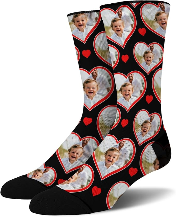 Sockologie Custom Novelty Face Socks: Funny, Personalized Gifts for Men, Women, Dog, and Cat Love... | Amazon (US)