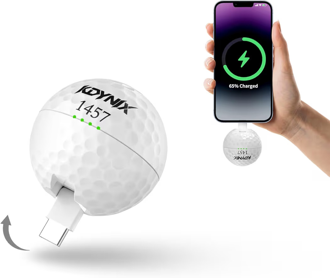 2000mAh Creative Golf Ball Power Bank, Emergency Mini Power Portable Charger USB-C, Compatible wi... | Amazon (US)