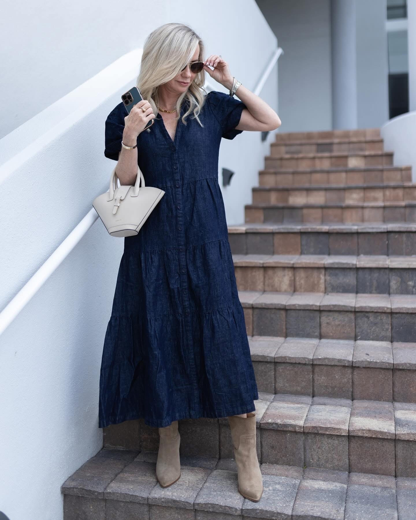 Denim is always in style!  The perfect tweener season dress!

#LTKSeasonal #LTKOver40 #LTKdayinmylife