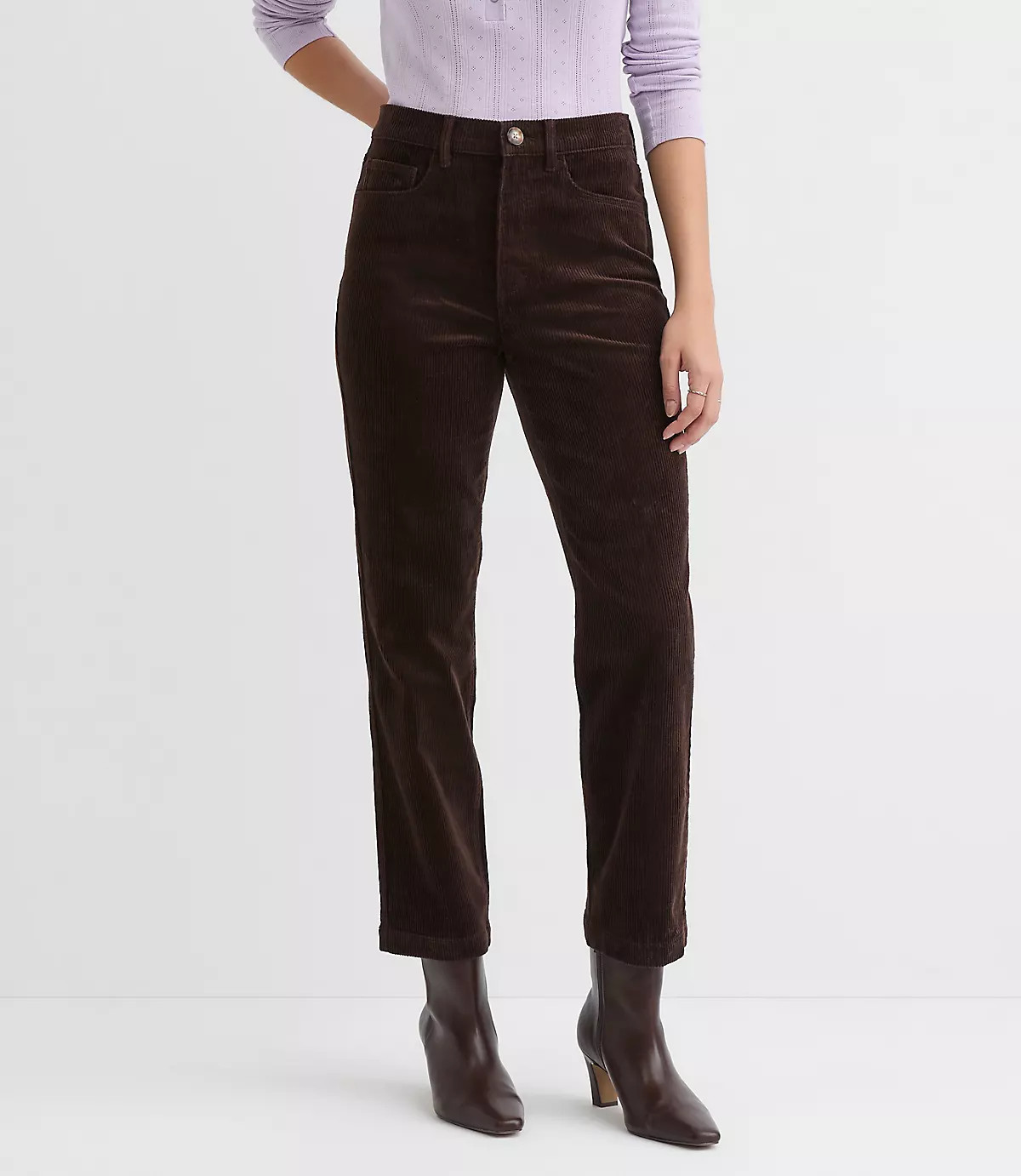 Petite Curvy Straight Corduroy Pants | LOFT