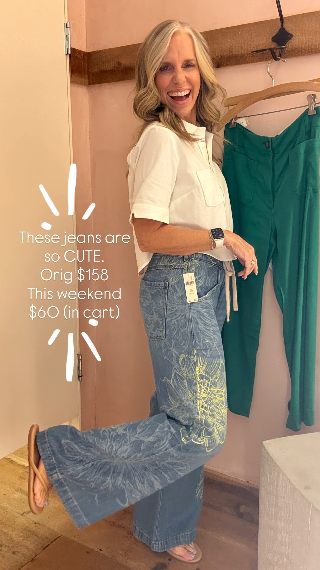 The happiest jeans!!! Wearing 26.

#LTKdayinmylife #LTKOver40 #LTKSaleAlert
