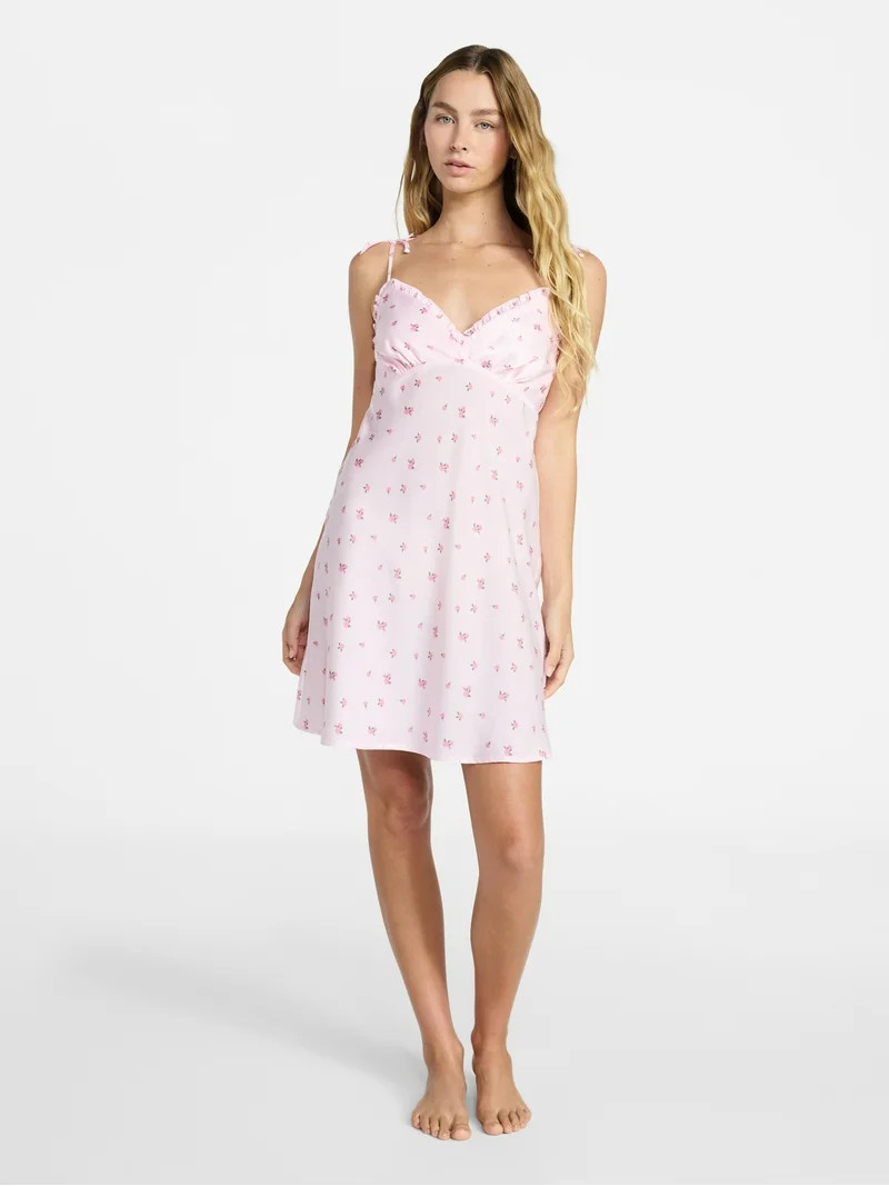 No Boundaries Sleepwear Slip Dress, Women's XS-XXL | Walmart (US)