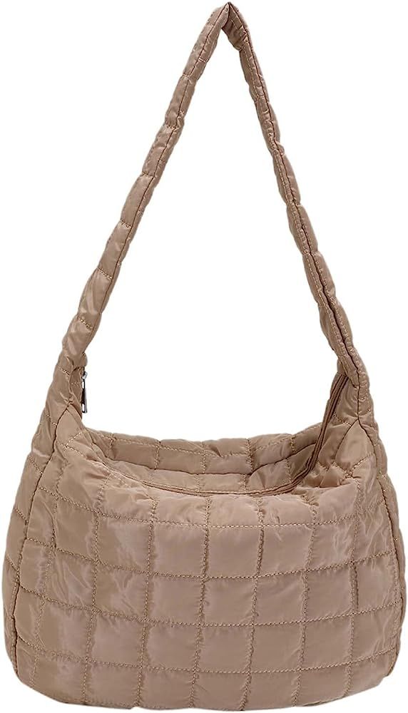 CASTNICH Puffer Tote Bag for Women Large Quilted Crossbody Tote Bag Winter Handbag Down Cotton Pa... | Amazon (US)