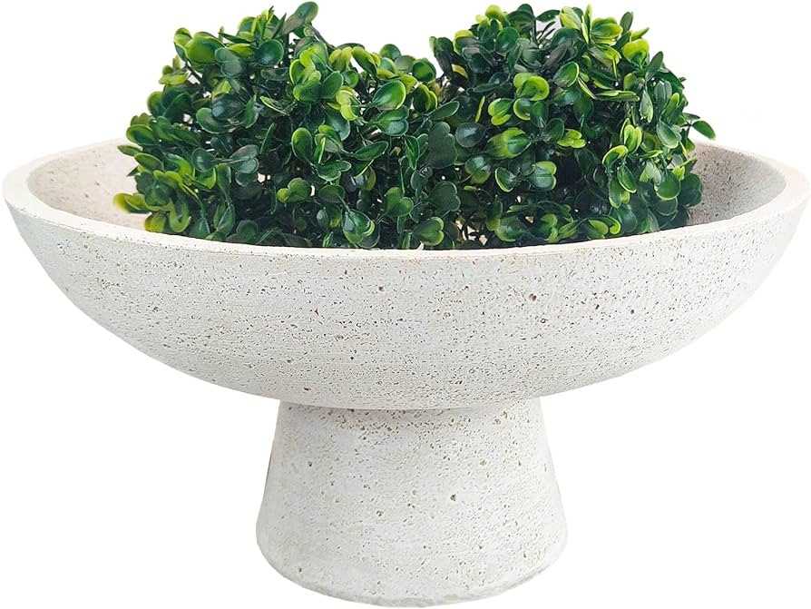 Large Kitchen Counter Decorative Bowl, Handcrafted Resin Bowls for Home Decor, Modern Pedestal Bo... | Amazon (US)