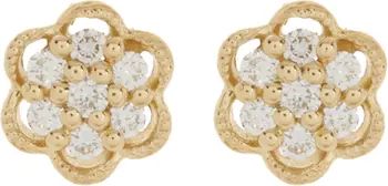 18K Yellow Gold Diamond Flower Stud Earrings - 0.14 ctw | Nordstrom Rack