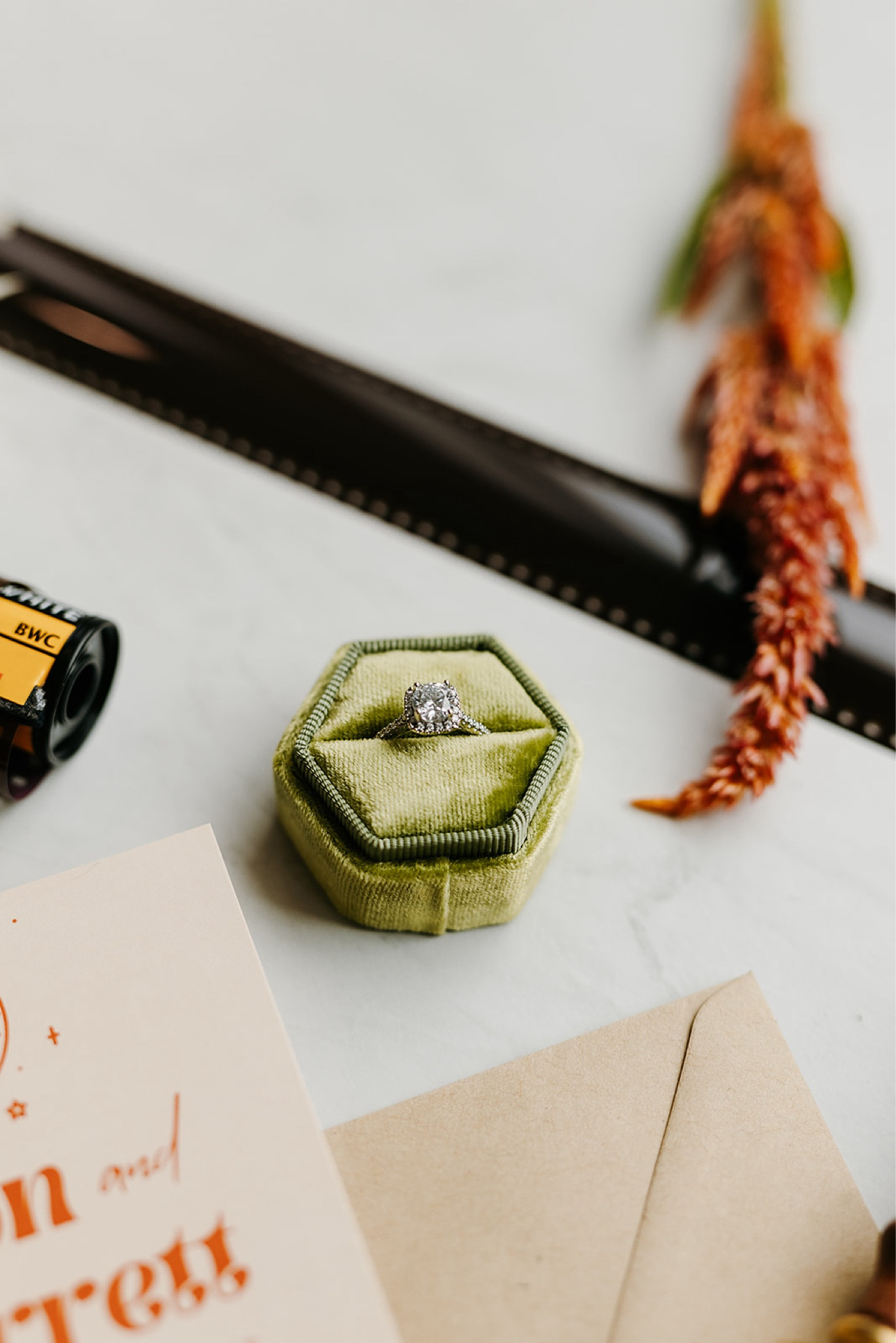 Wedding ring hexagon velvet box 💍 ring box / green ring box / wedding details / wedding photography prop 

#LTKFindsUnder100 #LTKWedding