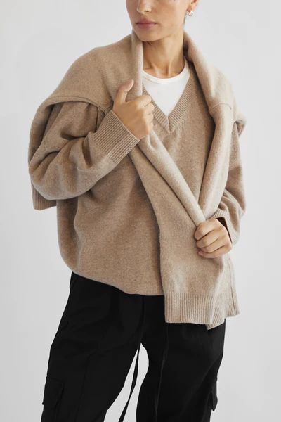 Wool V Neck Sweater | Almina Concept