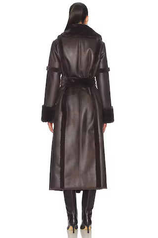 x Emma Leger Jackie Coat in Espresso Brown | Revolve Clothing (Global)