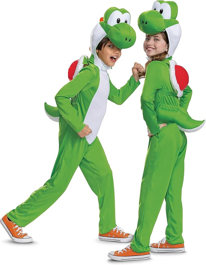 Disguise Boys Yoshi Costume, Official Super Mario Bros Deluxe Kids Costume With Headpiece | Amazon (US)