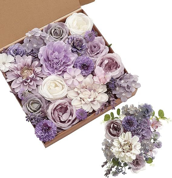 SERRAFLORA Multi Use Artificial Flowers Combo for DIY Centerpieces Arrangements Wedding Bridal Bo... | Amazon (US)