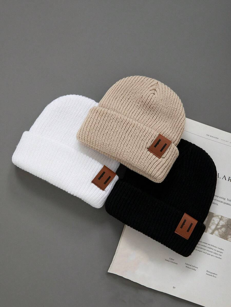 1/2/3pcs Knit Newborn Baby Hat Winter Spring Kids Beanie Cap For Girls Boys Infant Accessories Ch... | SHEIN