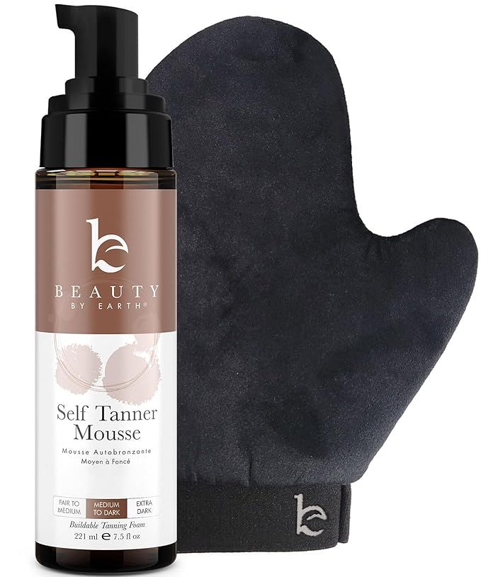 Self Tanner Tanning Mousse Kit - USA Made with Natural & Organic Ingredients, Self Tanner Mousse ... | Amazon (US)