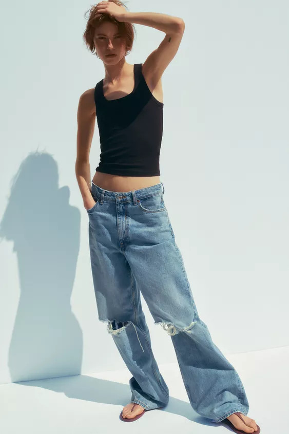 TRF MID-RISE BAGGY JEANS | Zara US