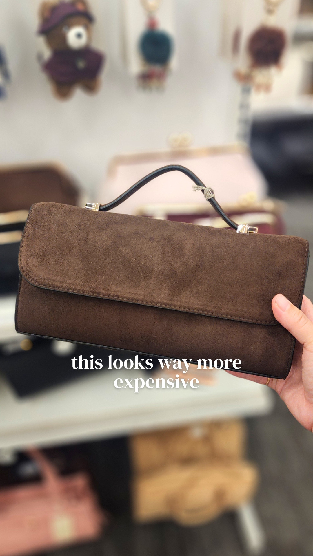target fall clutch/bag, faux suede, chocolate brown, also comes in black, fall wedding guest bag 

 #LTKootd #LTKSeasonal