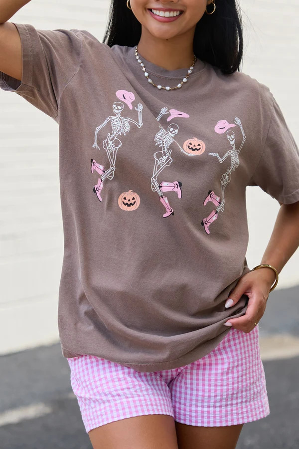 Hocus Pocus Charcoal Print Cream Graphic Sweatshirt | Pink Lily