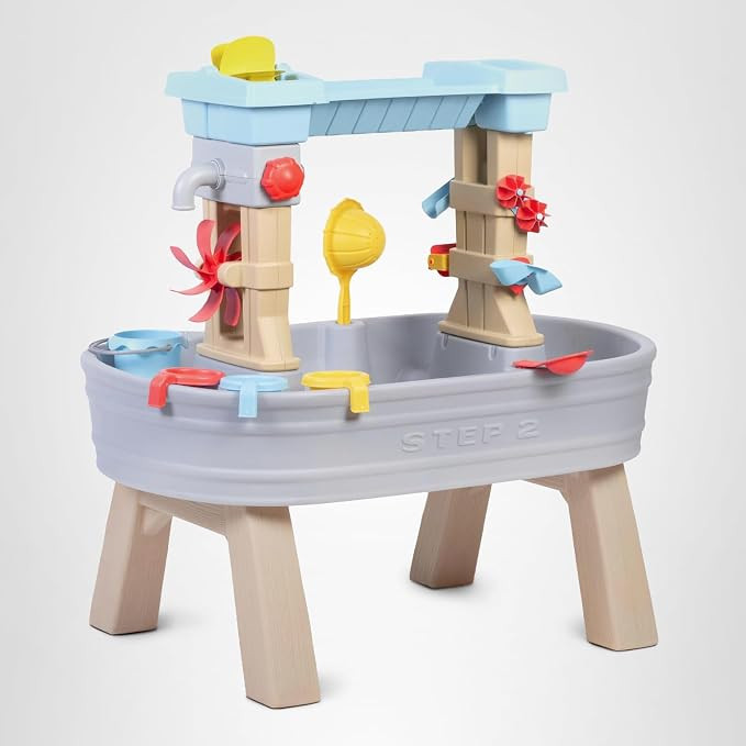 Step2 Rain Showers & Flow Kids Water Table, Outdoor Toddler Activity Table, 15-Piece Accessory Se... | Amazon (US)