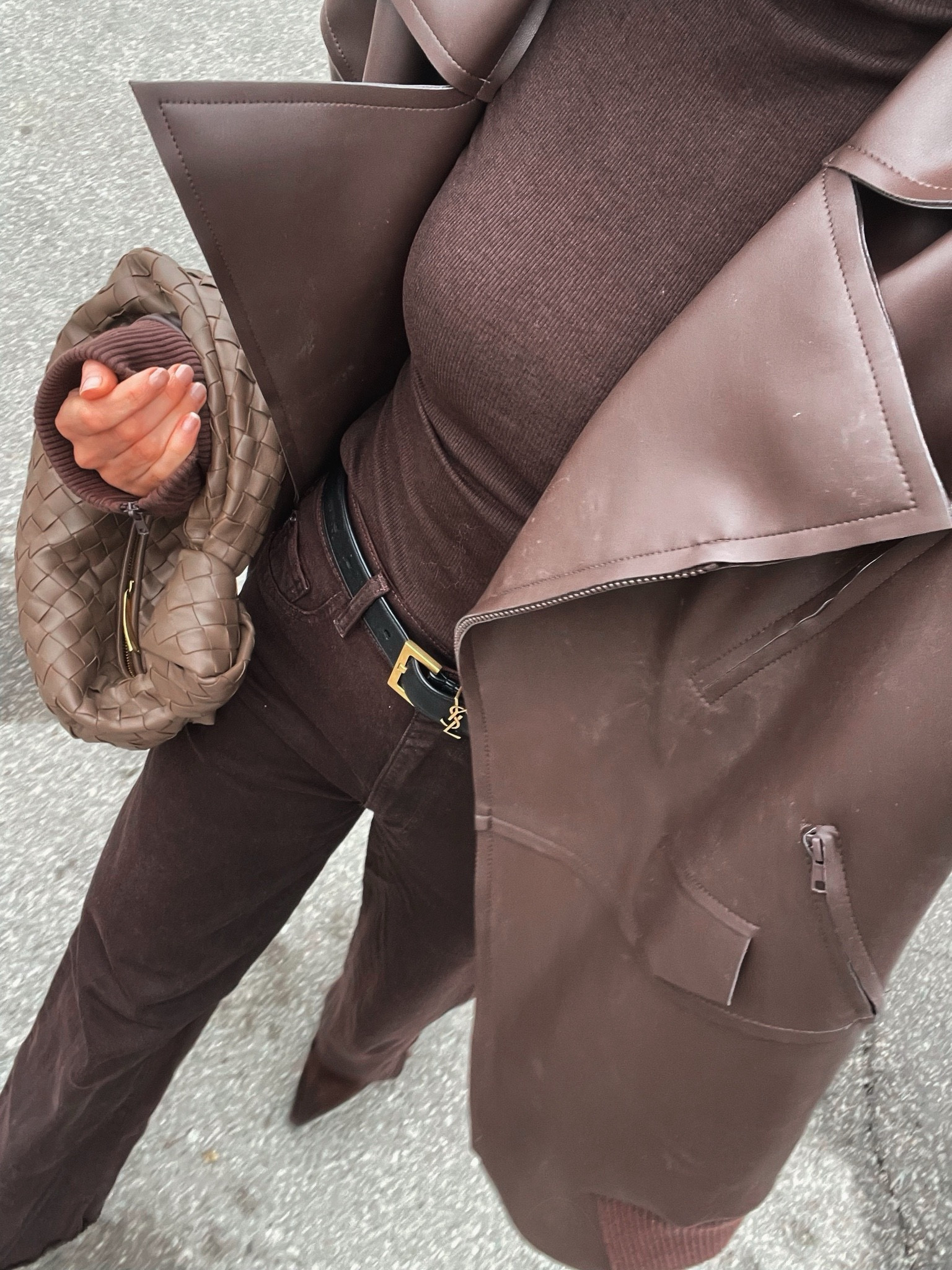 My favorite oversized brown leather jacket is back in stock this year 