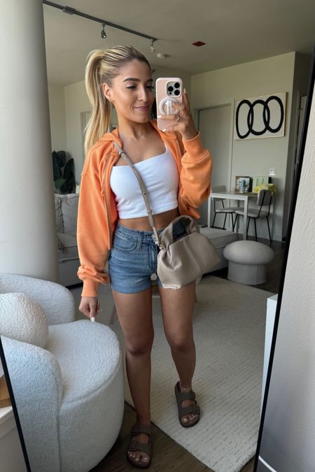 Spring outfit 
Tank top
Jean shorts
Sandals 
Orange full zip sweater 
Aerie finds 
Hollister finds
Amazon fashion
Target finds 


#LTKFindsUnder50 #LTKStyleTip #LTKFestival