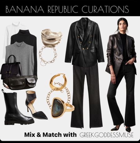 MIX & MATCH with GREEKGODDESSMUSE 

I curated this shopping list based on what the Banana Republic model is wearing.

All the pieces of this look are included in this collection and I have added several pieces to mix & match within 🖤.

Many of the items initially sell at banana republic.

#LTKstyletip #LTKshoecrush #LTKsalealert