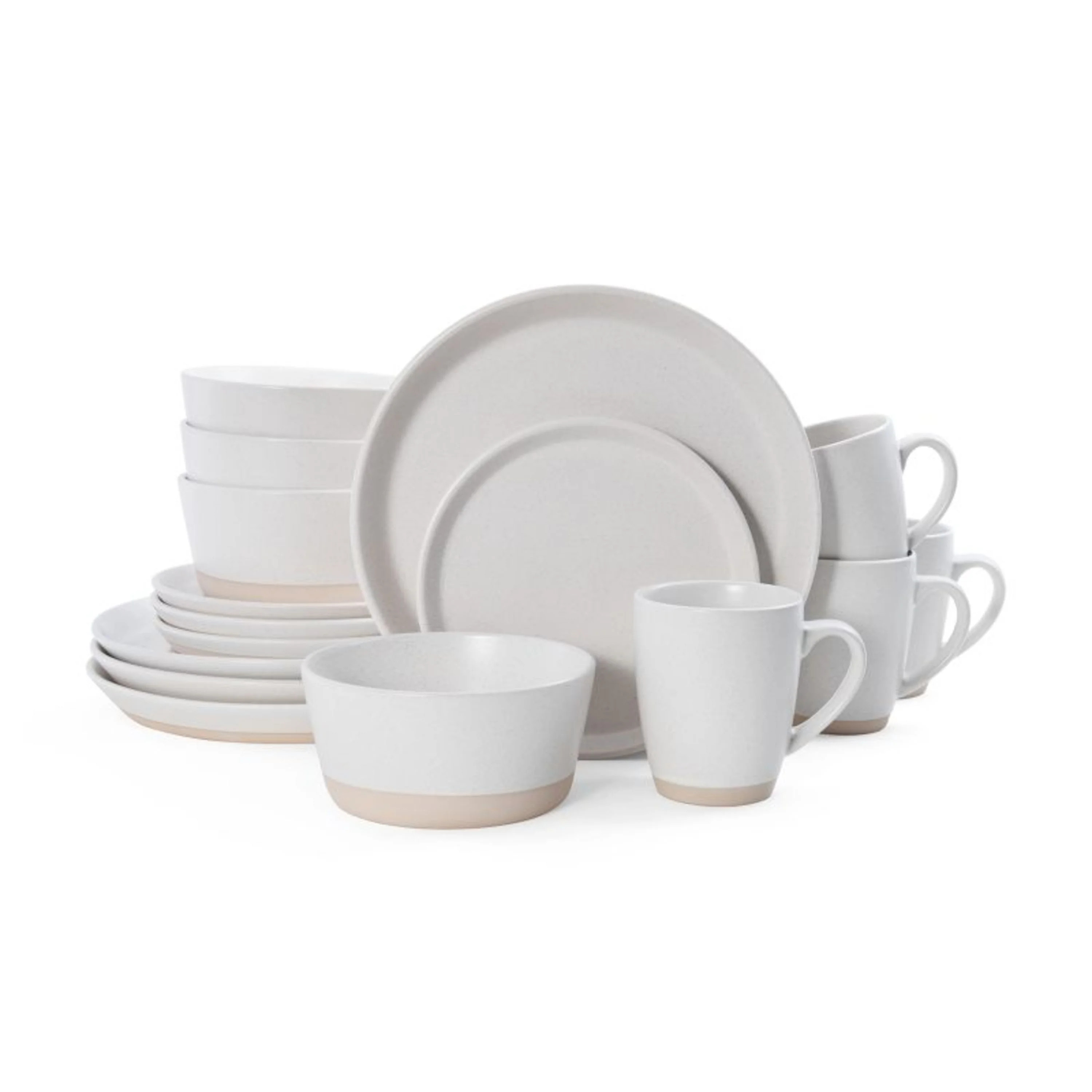 Pfaltzgraff Hudson Cream Stoneware 16-piece Dinnerware Set - Walmart.com | Walmart (US)