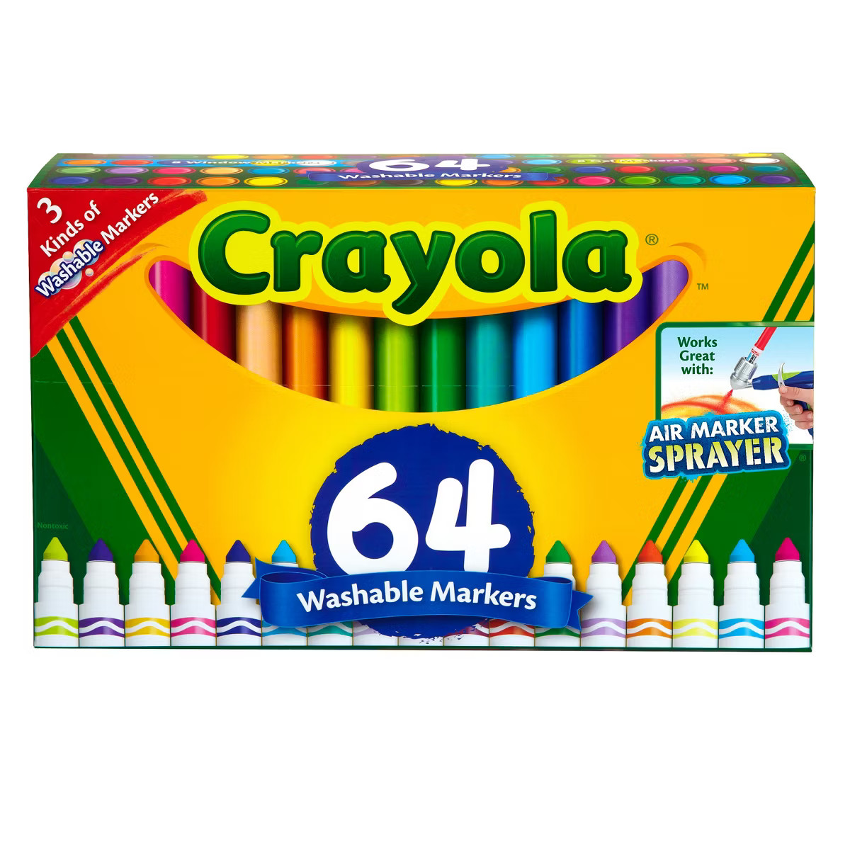 Crayola 64ct Washable Broad Line Markers, With Gel & Window Markers, Classroom Must Haves for Tea... | Target
