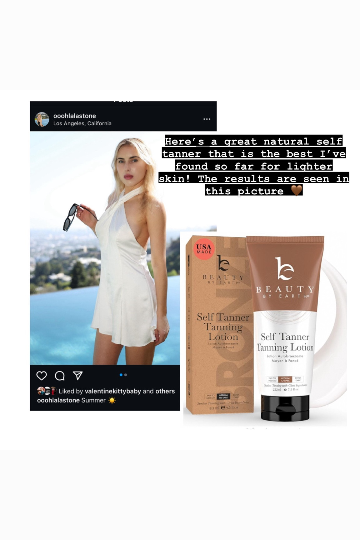 Here’s the most natural looking self tanner I’ve found so far that works on lighter skin! #selftanner #beautyproducts #skincare #summerskin #naturaltan 

#LTKFindsUnder50 #LTKBeauty #LTKSeasonal