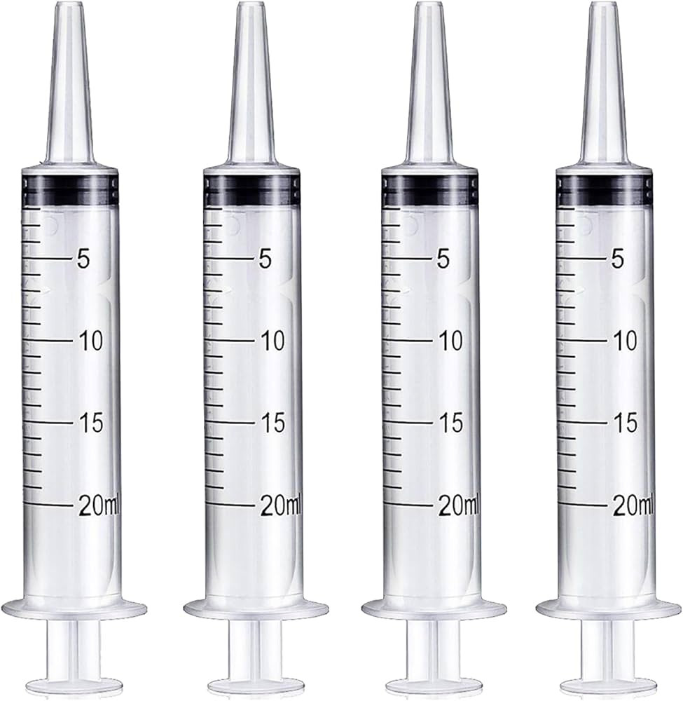 20ml Plastic Syringe Without Needle for Liquid - Measuring Syringes with Caps , Separate Sterile ... | Amazon (US)