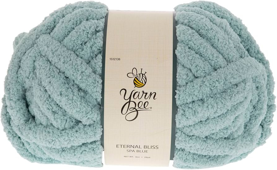Yarn Bee Spa Blue Yarn for Knitting & Crocheting – Jumbo Eternal Bliss Yarn Skein – Thick Kni... | Amazon (US)