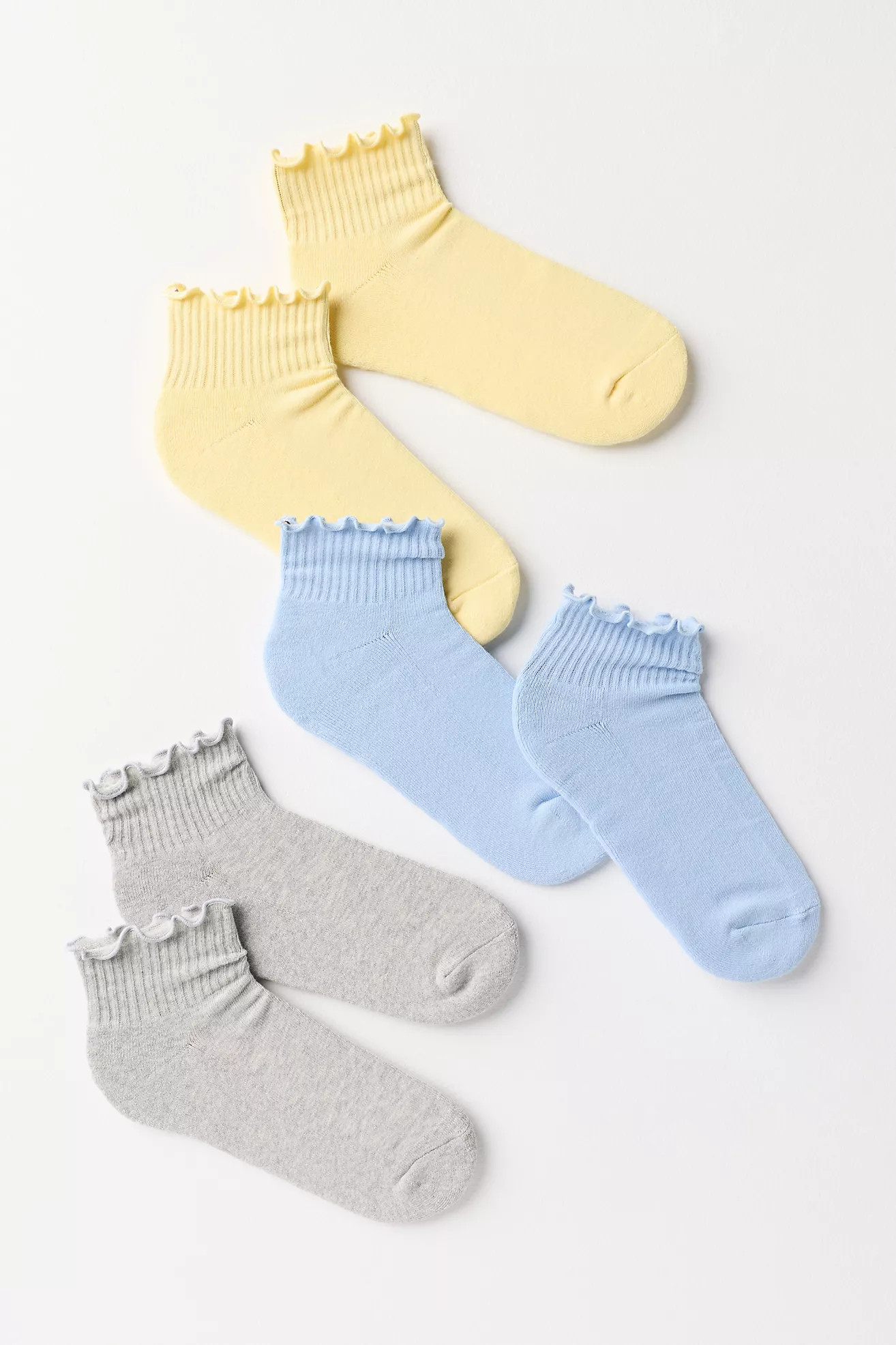 Daily Practice Athletic Ruffle Socks, Set of 3 | Anthropologie (US)