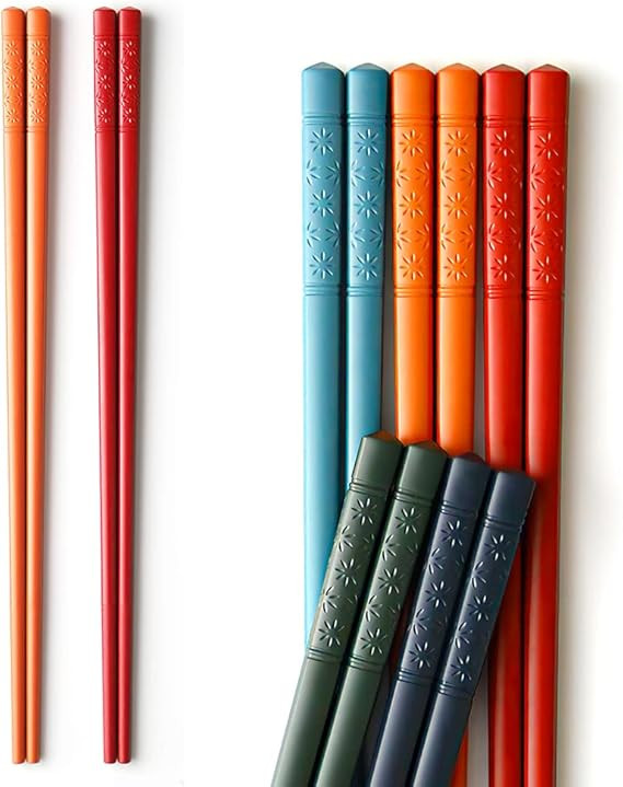 AOOSY Reusable Fiberglass Chopsticks Multicolor Chinese Chopsticks Dishwasher Safe 5 Pairs Japane... | Amazon (DE)