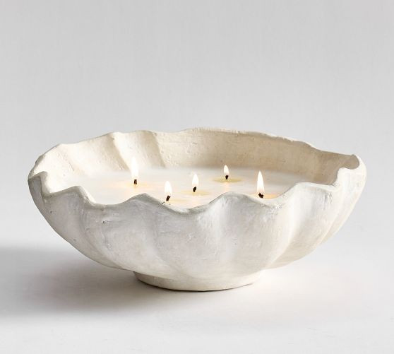 Artisan Studio Shell Candle Collection - White Fig | Pottery Barn (US)