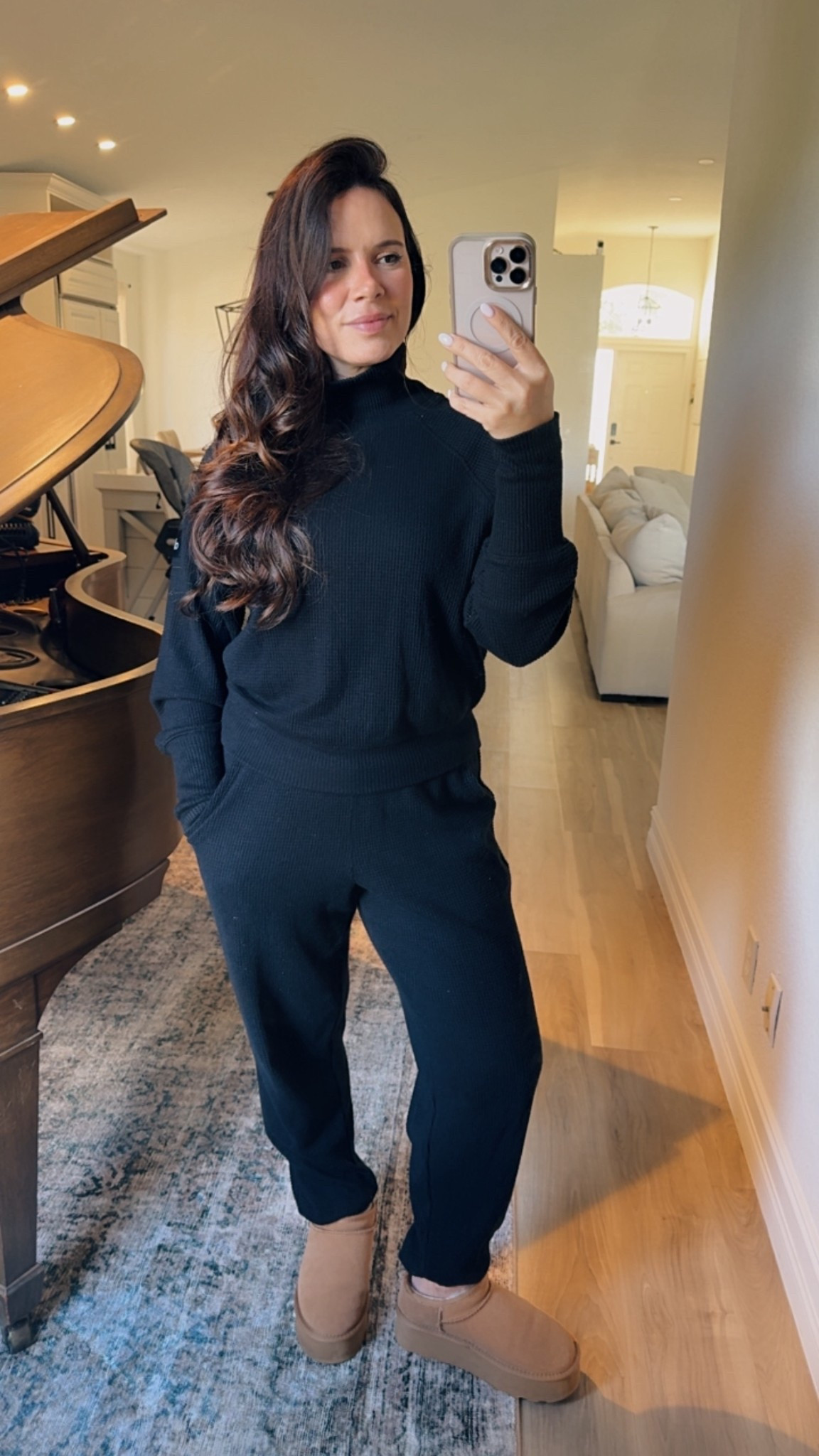 The coziest knit set 😍
I wear this waffle knit set all winter. It’s the luxe essential layer you need. Super comfy, warm, and soft. 
And this Ugg dupe is also such a great Amazon find!! Runs tts and is very comfortable! 

OOTD. Lounge wear. Matching set. Alo. Petite friendly. 

#LTKootd #LTKPetite #LTKgrwm