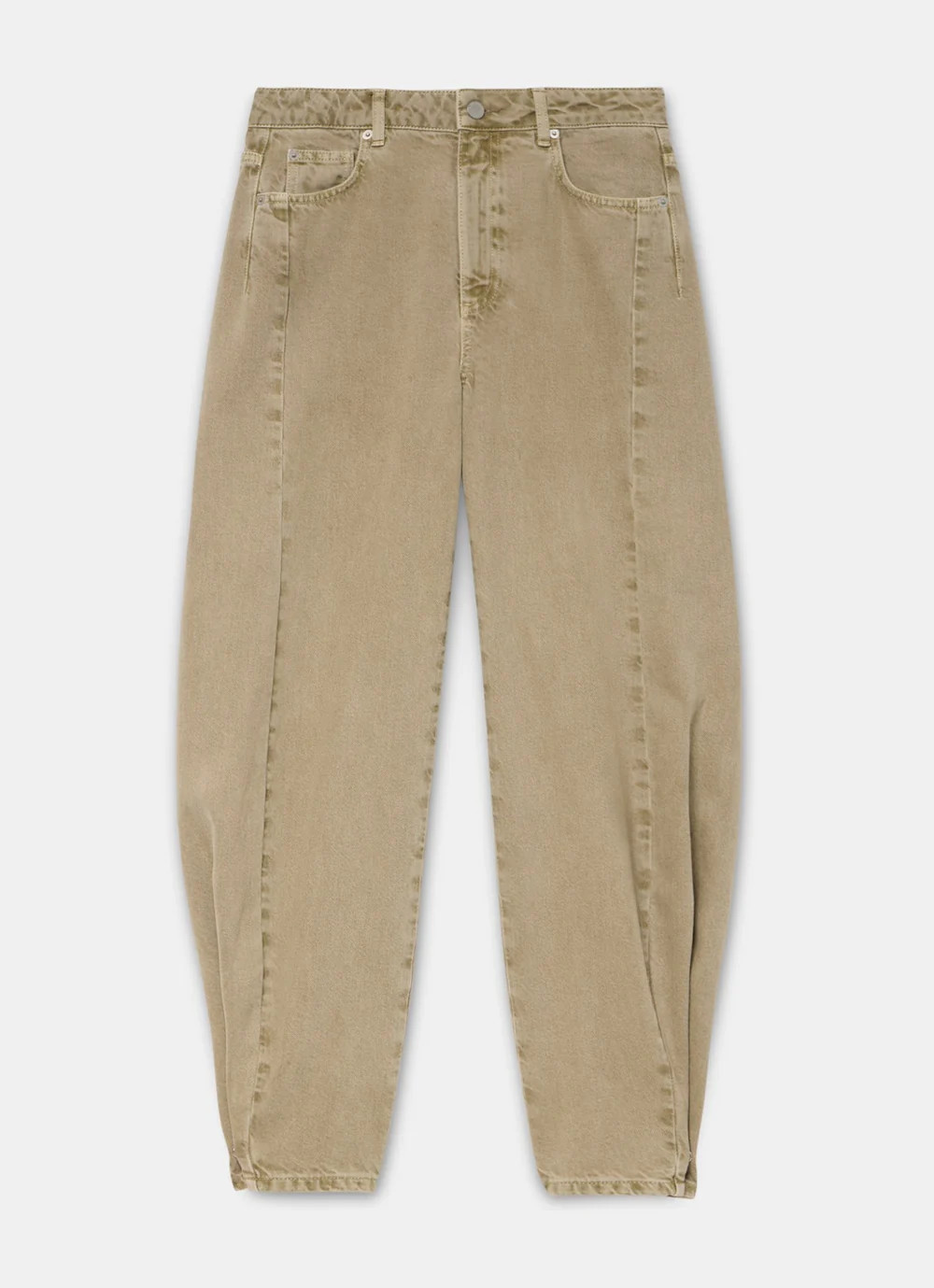 Khaki Balloon Popper Jeans | Mint Velvet