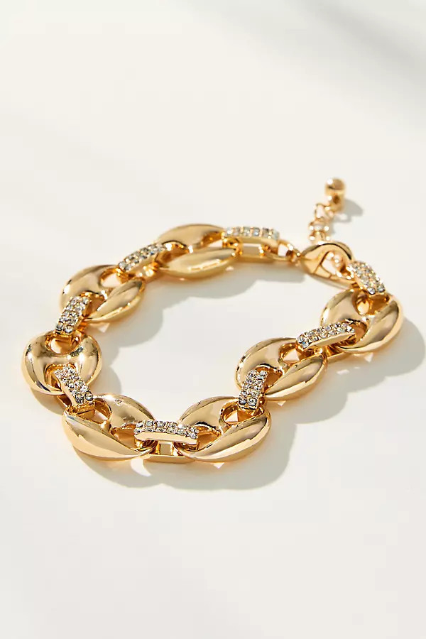 Crystal Pop Tab Link Bracelet | Anthropologie (US)