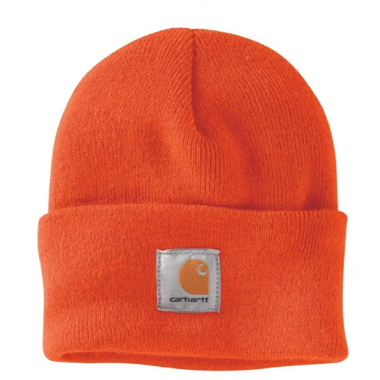 Carhartt A18-Q37 Men's Knit Cuffed Beanie, Brite Orange, One Size | Walmart (US)
