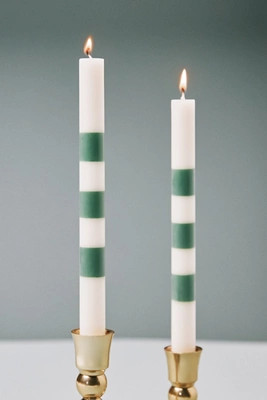 Striped Taper Candles, Set of 2 | Anthropologie (US)