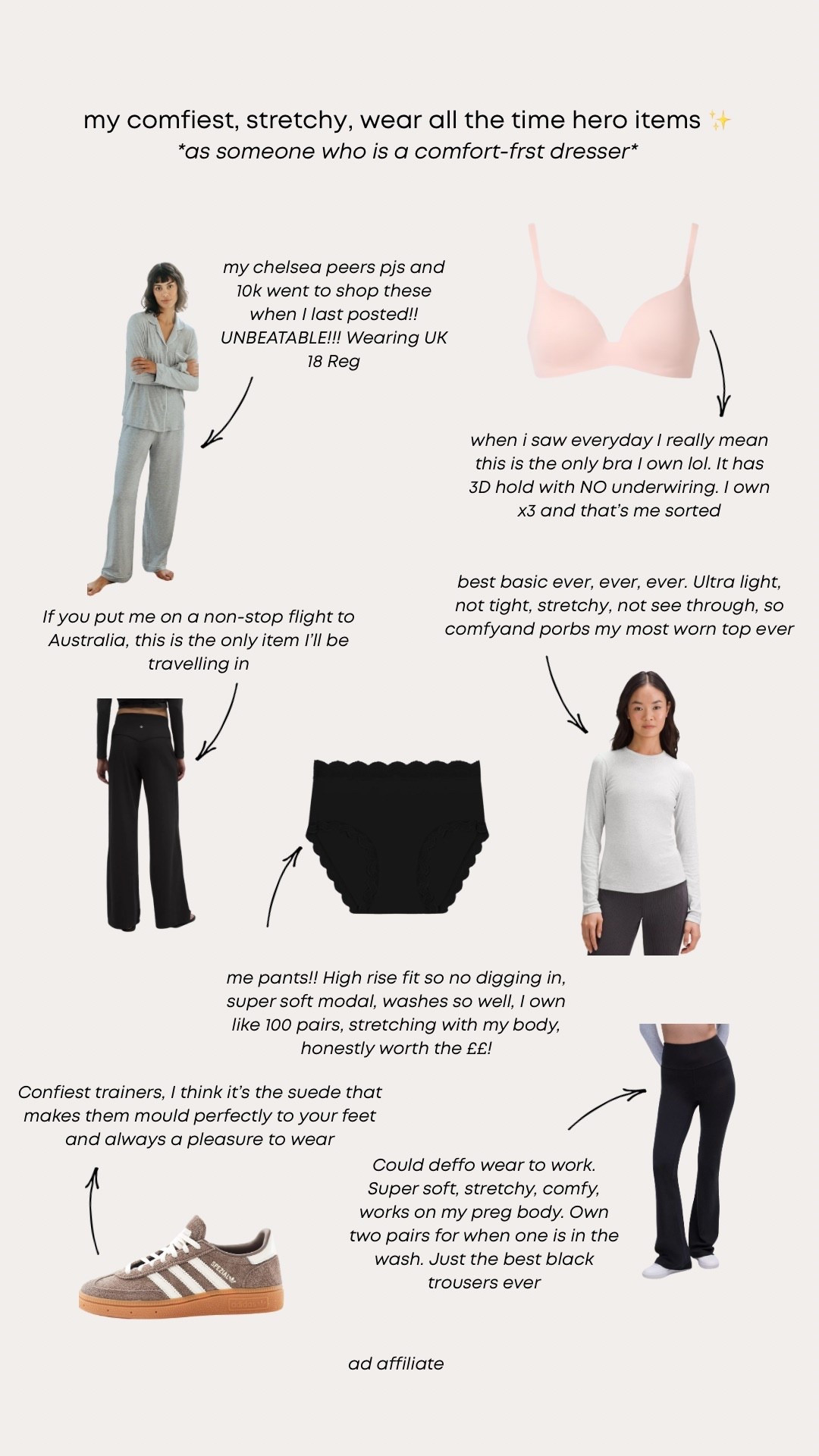 My COMFIEST everyday items I wear all the time as someone who just loves to feel comfortable 

#LTKspring #LTKmidsize #LTKuk