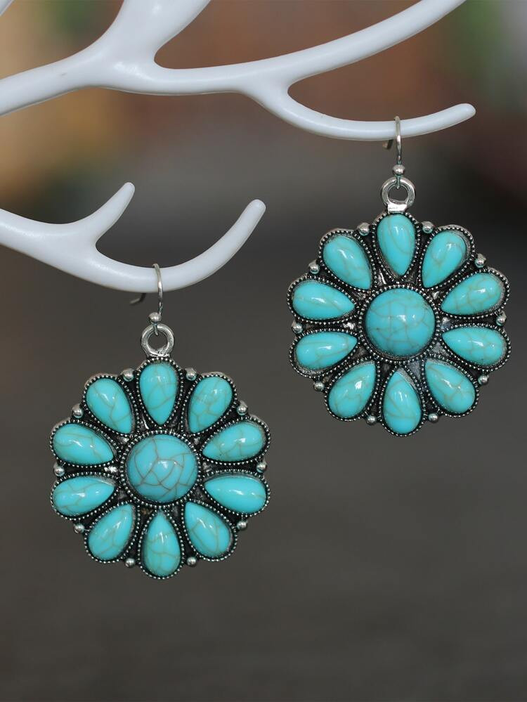 EMERY ROSE Flower Drop Earrings | SHEIN