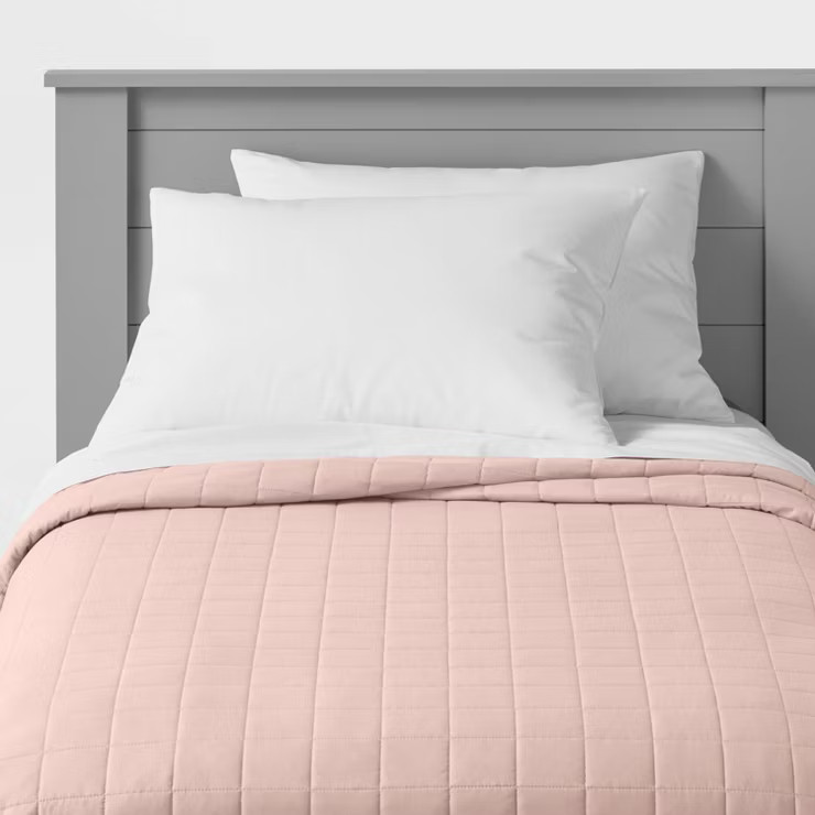 Box Stitch Microfiber Quilt - Pillowfort™ | Target