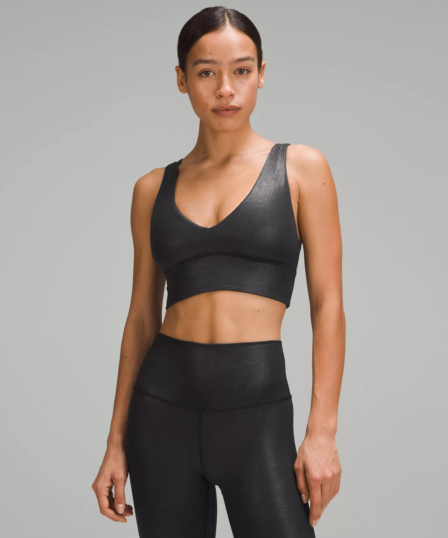 lululemon Align™ Ribbed V-Neck Bra *Light Support, C/D Cup Shine | Women's Bras | lululemon | Lululemon (US)