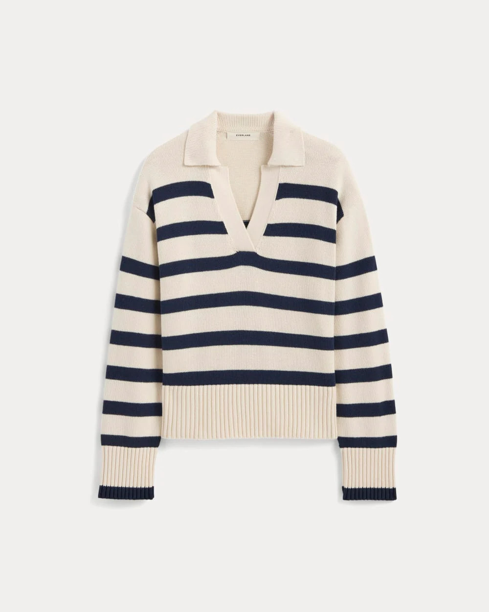 The Boxy Polo in Everyday Cotton | Canvas / Navy | Everlane