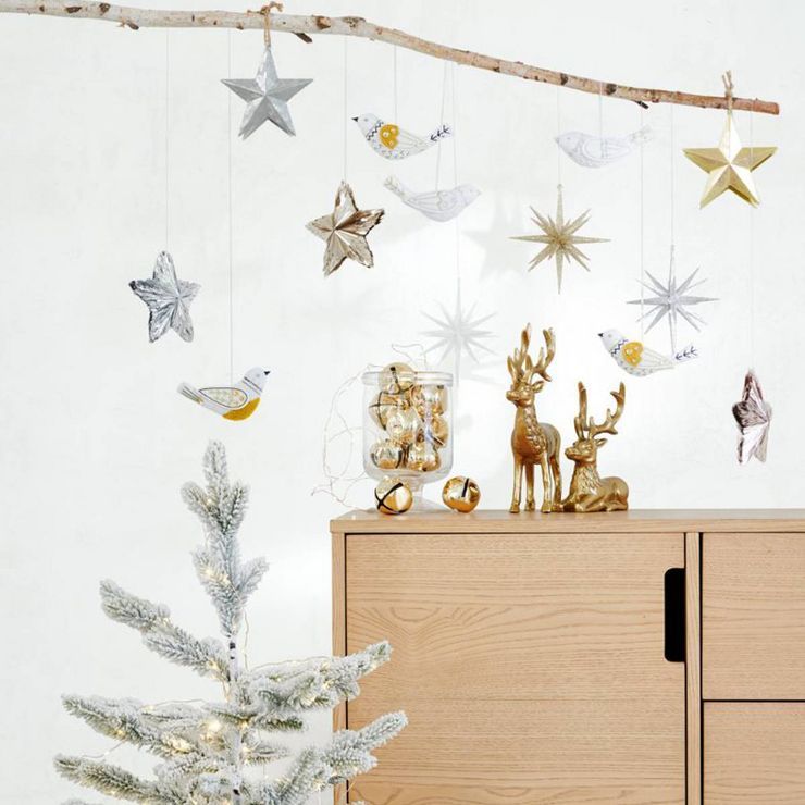 2ct Faceted Metal Star Christmas Ornament Set - Wondershop™ | Target